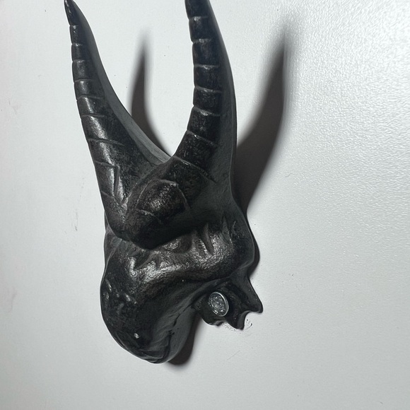 midevil fantasy Renaissance dragon hook, wrought iron 2"x4 metalwork blacksmith - Picture 7 of 11